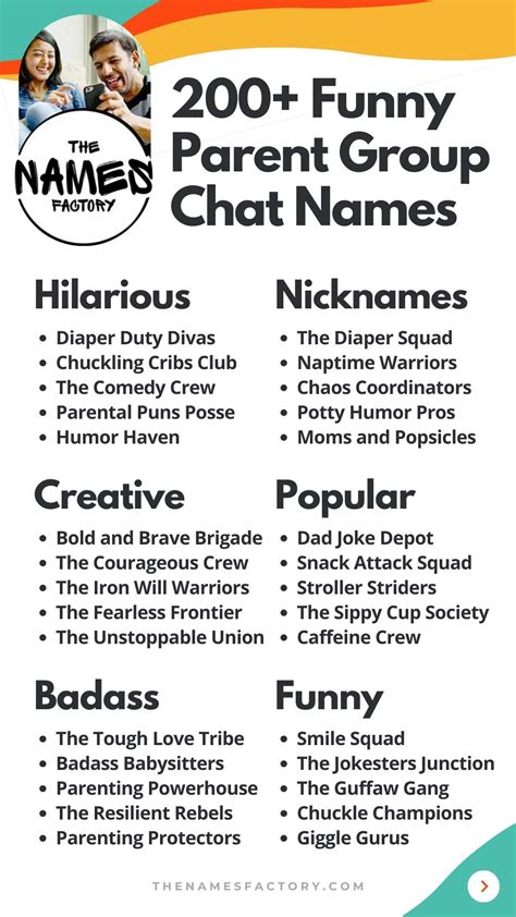 200+ Funny Parent Group Chat Names for Parenthood Puns