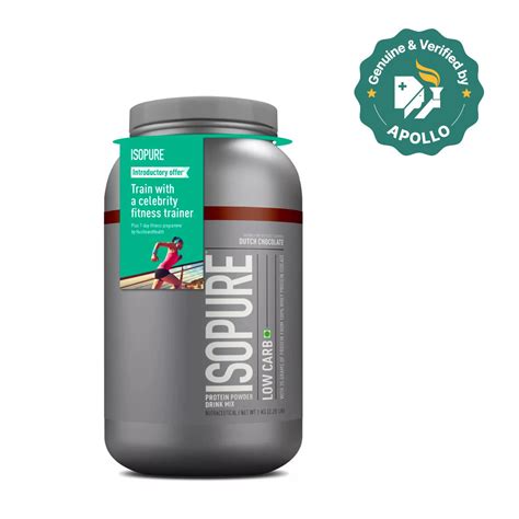 Buy Isopure Low Carb 100% Whey Protein Isolate Dutch Chocolate Flavour ...