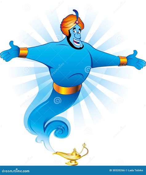 Magic Genie Granting The Wish Royalty Free Stock Image - Image: 30320266