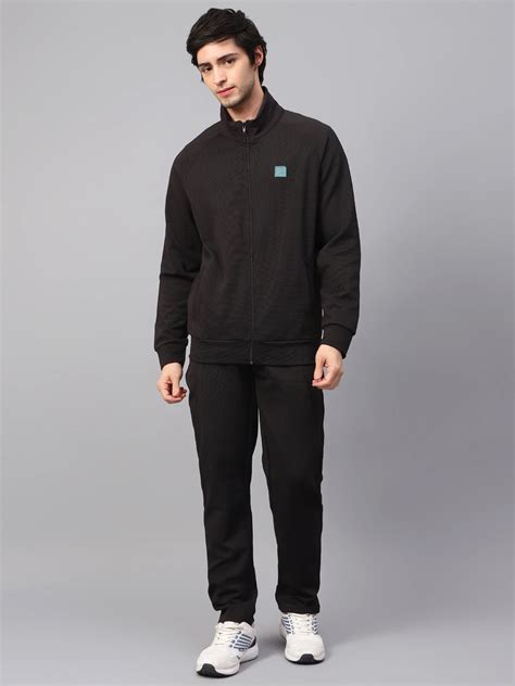 Buy Black Ottoman Tracksuit for men | Shiv Naresh India