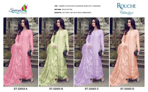 32003-Rouche Saniya Trendz Cotton Pakistani Salwar Suits – Kavya Style Plus