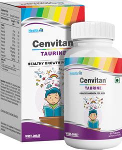 HealthVit Cenvitan Taurine Healthy Growth For Kids - 60 Tablets ...