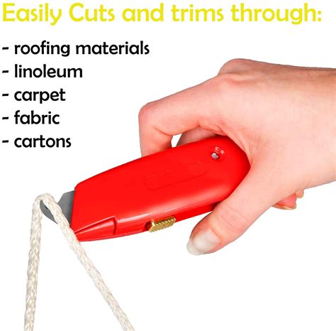 Hook Blade Utility Knife with 5 Utility Hook Blades, Shingle Cutter ...