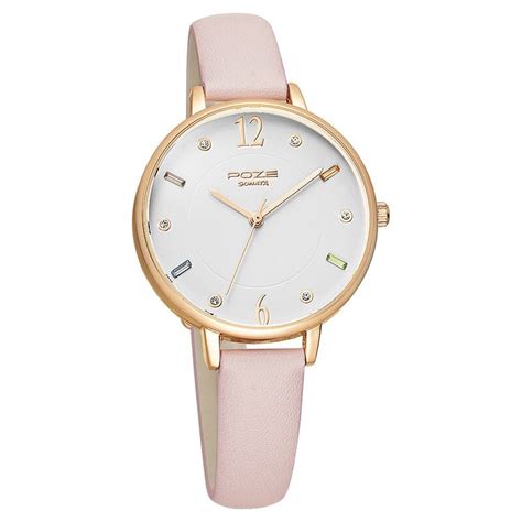 Buy Online Poze by Sonata Quartz Analog White Dial PU Leather Strap ...