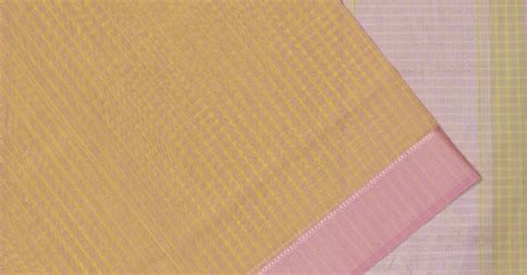 Maheshwari Cotton Checks Yellow Saree | Kankatala