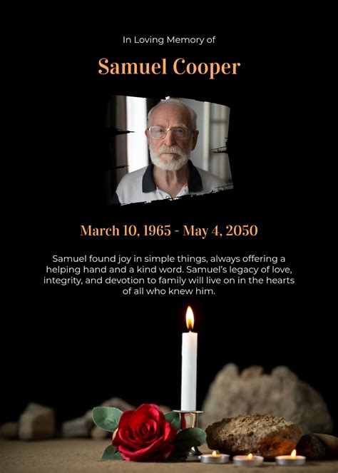 Image result for Sample Obituary