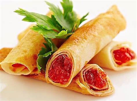 Блины с икрой красной и черной, рецепты с фото. Как приготовить и ...