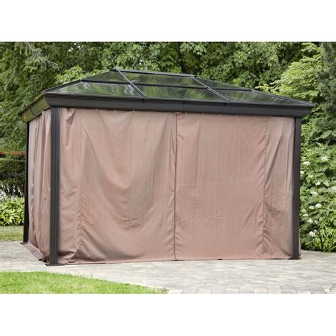 Gazebo Penguin 9.75-ft x 14-ft Venus gazebo Rectangle Brown Metal ...