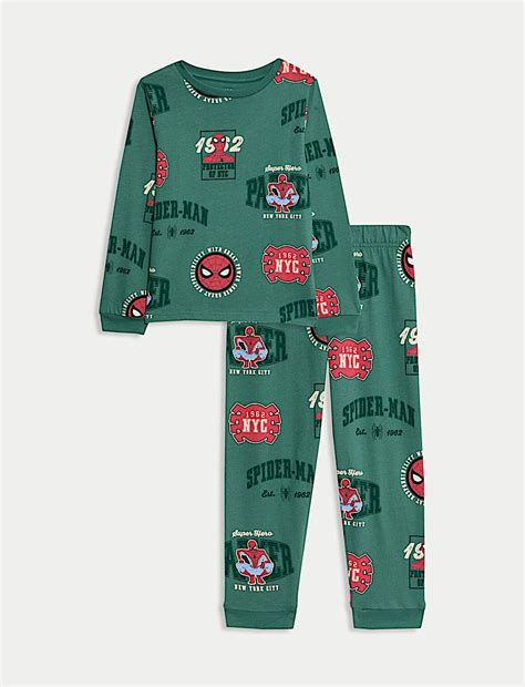 Buy Pure Cotton Spider-Man™ Pyjamas (1-8 Yrs) at Marks & Spencer