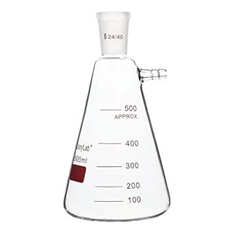 stonylab Filtering Flask with 24/40 Standard Taper Outer Joint, Heavy ...