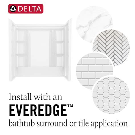 Delta EverEdge 32-in x 60 High Gloss White High-impact Polystyrene ...