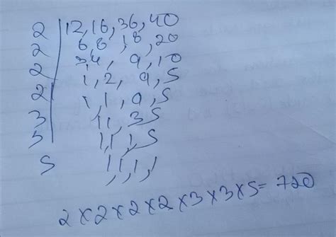 Find the LCM of : 12 16 36 40 - Brainly.in