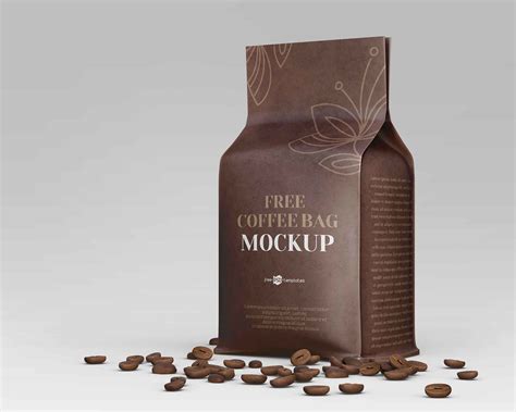 Free All Sides Coffee Bag Mockup (PSD)