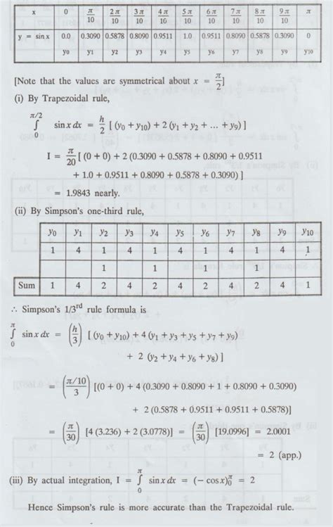 (a) numerical single integration by Trapezoidal and simpson's 1rd / 3 ...