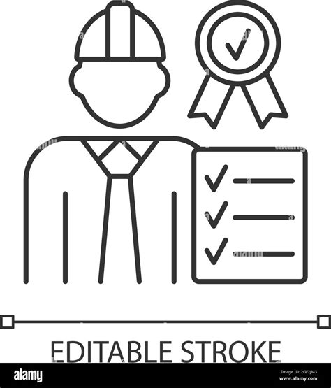 Quality control manager RGB linear icon Stock Vector Image & Art - Alamy