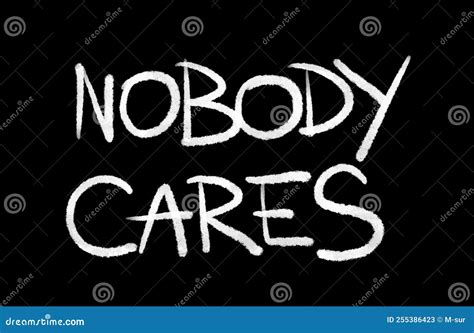 Nobody cares stock illustration. Illustration of neglect - 255386423