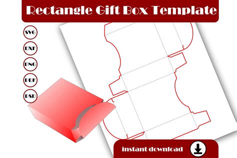 Image result for Printable Rectangular Gift Box From Paper