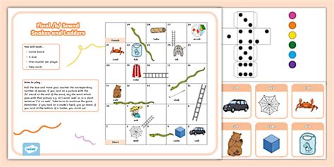 Final /b/ Sound Snakes and Ladders