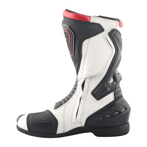 Axor Slipstream PRO Riding Boots - Black White Red – Motorizzr