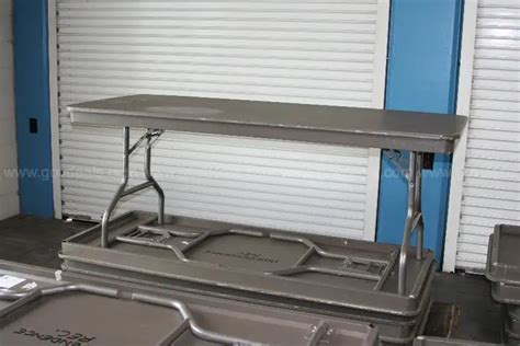 1 Lot of Five 6ft Rectangular Folding Tables | GovDeals