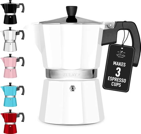 Zulay Moka Pot Espresso Stovetop Coffee Maker - Leak-Proof, Stainless Steel, Easy to Clean, Heat ...