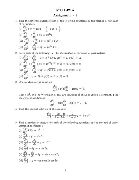 Assign Slbvp GF 0 - MTH 421A Assignment Consider the boundary value ...