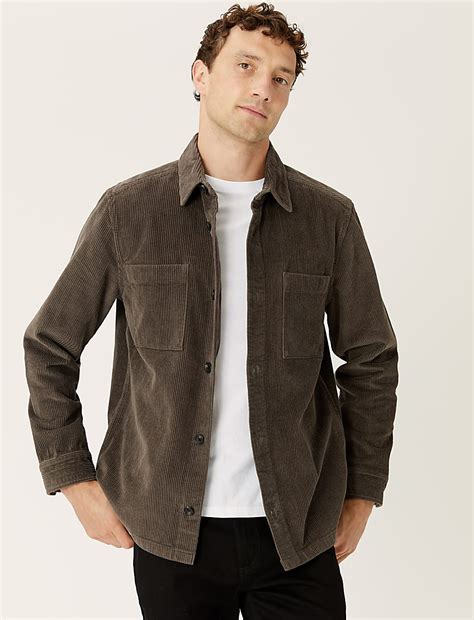 Buy Pure Cotton Corduroy Overshirt at Marks & Spencer