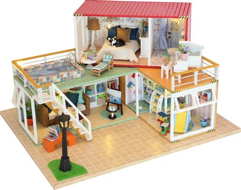 Buy DIY Miniature Dollhouse Kit Container Home A - Miniature House Kit ...