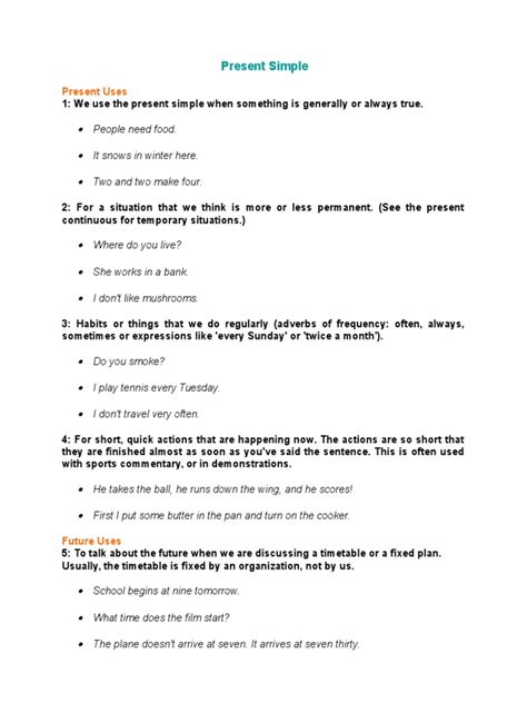 Image result for Nota Present Simple Form 1