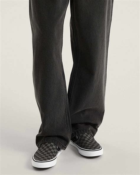 Checkerboard Classic Slip-On Shoes in Black$$Grey| Vans UK