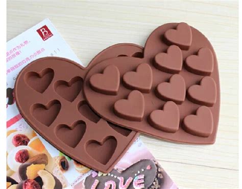 硅胶巧克力模具_供应 10小爱心硅胶巧克力模具冰格冰块模具蛋糕烘焙模具diy - 阿里巴巴