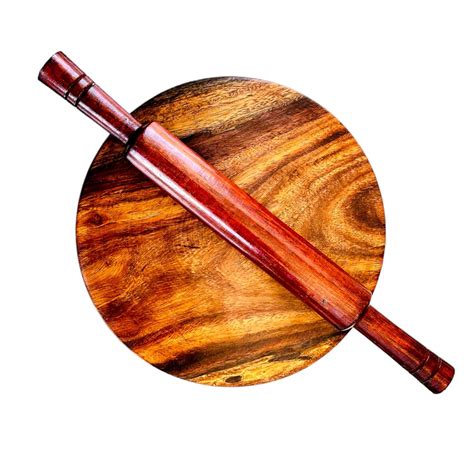 Buy SMFG HANDICRAFT Pure Rosewood Wooden Chakla Belan Rolling Pin Board ...