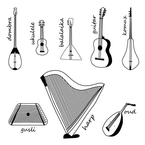 Image result for String Instruments Drawing