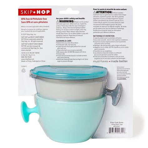Buy Skip Hop Easy-Grab Bowls Grey-Teal - Weaning Accessory For Ages 0-3 ...