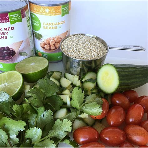 Quinoa & Bean Salad | Lime Cilantro Dressing - You Make It Simple