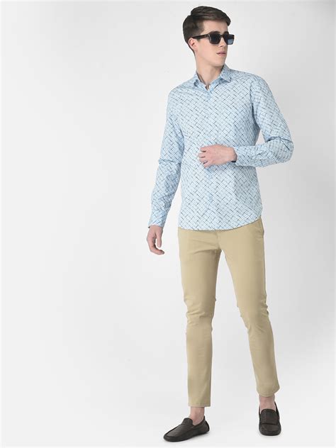 Blue Diagonally Checked Shirt – Crimsoune Club