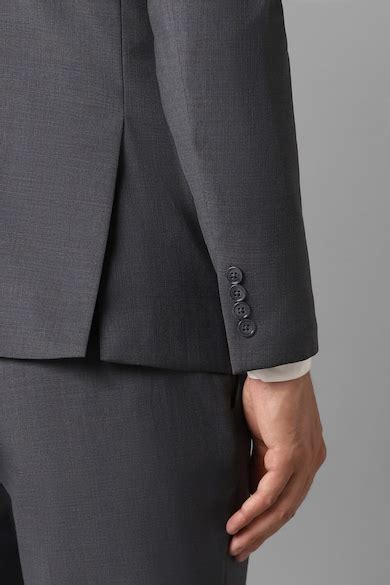 Buy Men Grey Slim Fit Textured Formal Two Piece Suit Online - 39660297 ...