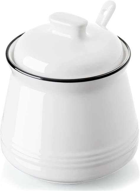 Amazon.com | ZEERSHEE Clear Cream Sugar Bowl with Lid Sugar Container ...