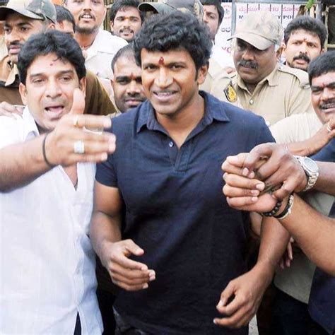Puneeth Rajkumar at a temple.
