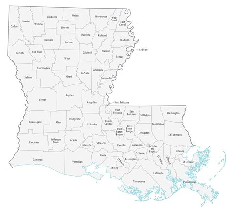 Louisiana Parish Map - GIS Geography