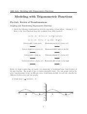 Modelling with Trigonometric Functions II 的图像结果