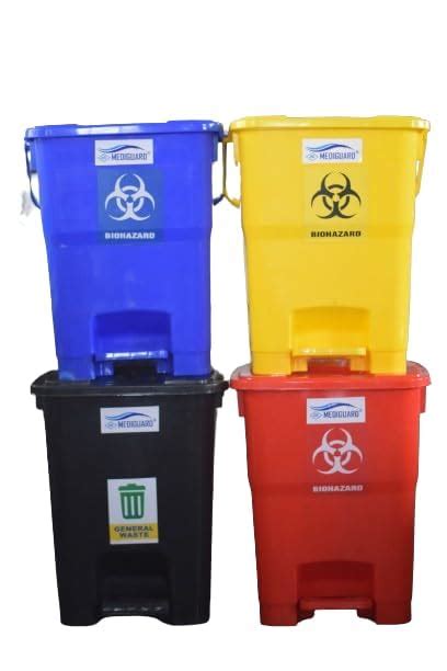 15L MEDIGUARD Biomedical Waste Dustbin | Foot Pedal & Durable – MEDIN