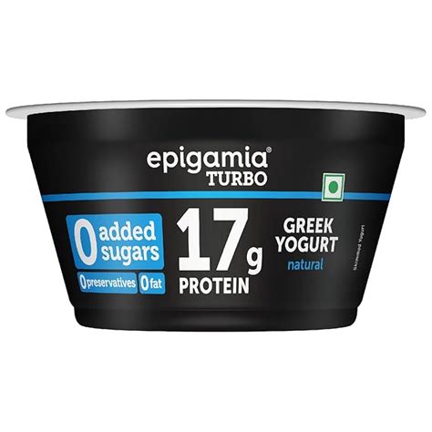Epigamia 17g Protein Turbo Yogurt, Natural - 140g : Amazon.in: Grocery ...