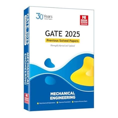 GATE-2025 Mechanical Engineering 30 Years Previous Year Solved Papers ...
