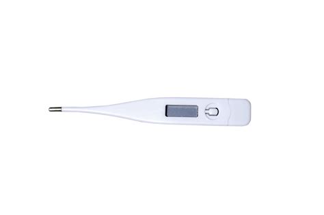 Electronic modern thermometer on transparent background. Fever ...