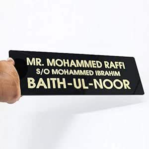 SIGNOOGLE Customized Acrylic Name Display Sign Board for House Office ...