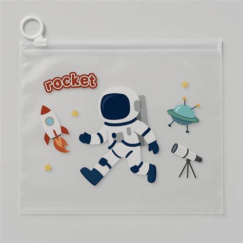Space Theme Transparent Zip Lock Pouch A5 Size – Multipurpose Statione ...