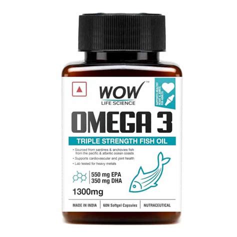 Buy WOW LIFE SCIENCE OMEGA 3 CAPSULES BOTTLE OF 60 Online & Get Upto 60 ...