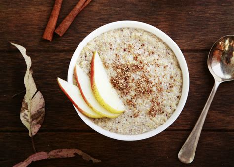 Warming slow cooked quinoa porridge