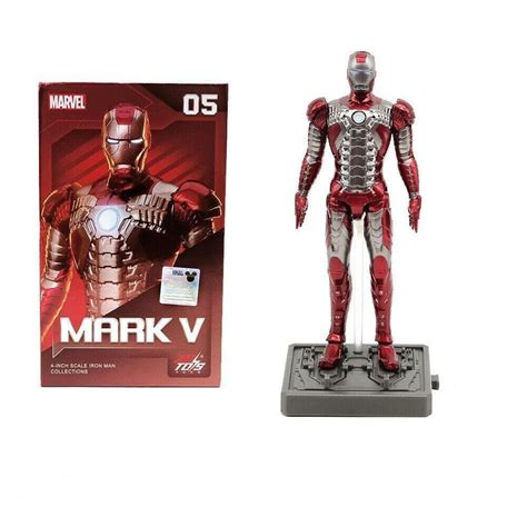 Iron Man Mark V Action Figure – 4-Inch ZD Toys Die-Cast Suitcase Armor ...